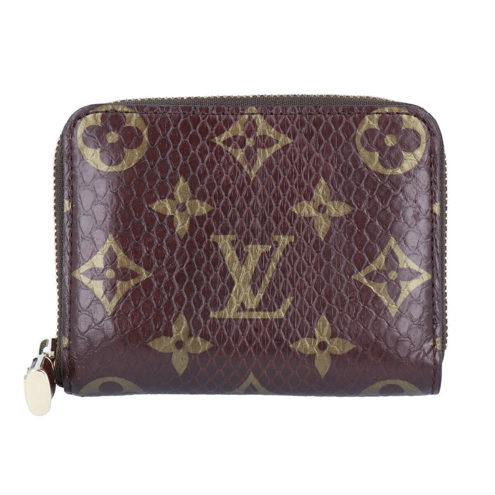 Louis Vuitton Python Case Brown Exotic Wallet Zip… - image 1